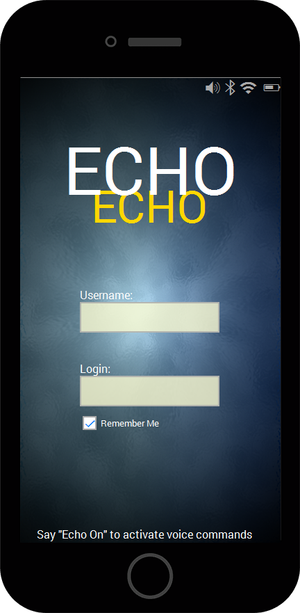 Echo Log In Screen